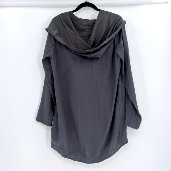 Express Gray Asymmetric Zip Lightweight Jacket size S oversized - Picture 4 of 7